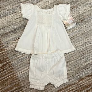 NWT Will’Beth white blouse and bloomers
